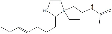 1-[2-(Acetylamino)ethyl]-1-ethyl-2-(4-heptenyl)-4-imidazoline-1-ium Struktur