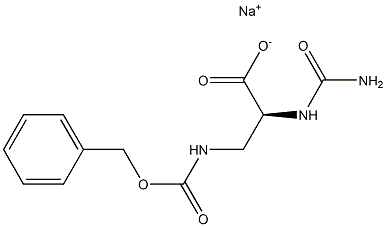 (-)-3-[[(Benzyloxy)carbonyl]amino]-N-carbamoyl-L-alanine sodium salt Struktur