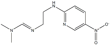 N1,N1-Dimethyl-N2-[2-(5-nitro-2-pyridinylamino)ethyl]formamidine Struktur