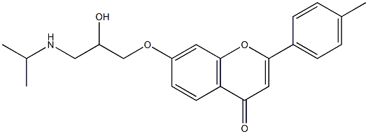 4'-Methyl-7-[2-hydroxy-3-(isopropylamino)propoxy]flavone Struktur