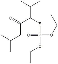 Thiophosphoric acid O,O-diethyl S-(2,6-dimethyl-4-oxoheptan-3-yl) ester Struktur