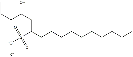 4-Hydroxyhexadecane-6-sulfonic acid potassium salt Struktur