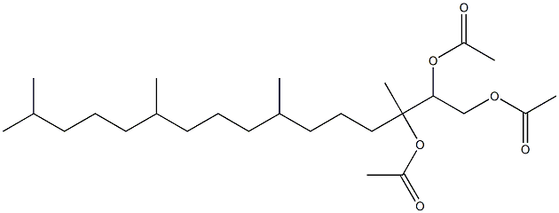 3,7,11,15-Tetramethylhexadecane-1,2,3-triol triacetate Struktur