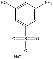 3-Amino-5-hydroxybenzenesulfonic acid sodium salt Struktur