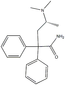 [R,(-)]-4-(Dimethylamino)-2,2-diphenylvaleramide Struktur