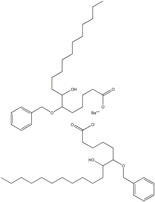 Bis(6-benzyloxy-7-hydroxystearic acid)barium salt Struktur