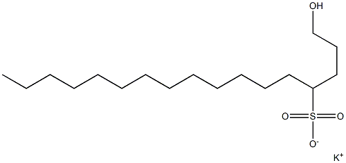 1-Hydroxyheptadecane-4-sulfonic acid potassium salt Struktur