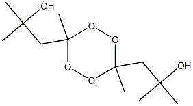 2,5-Bis(2-hydroxy-2-methylpropyl)-2,5-dimethyl-1,3,4,6-tetraoxacyclohexane Struktur