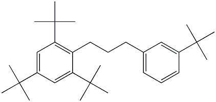 1-(2,4,6-Tri-tert-butylphenyl)-3-(3-tert-butylphenyl)propane Struktur