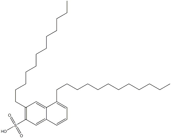 3,5-Didodecyl-2-naphthalenesulfonic acid Struktur