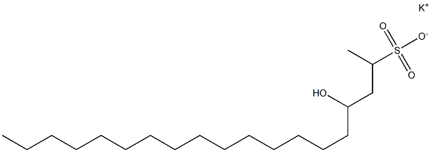 4-Hydroxynonadecane-2-sulfonic acid potassium salt Struktur