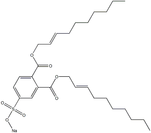 4-(Sodiosulfo)phthalic acid di(2-decenyl) ester Struktur