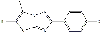 2-(4-Chlorophenyl)-6-methyl-5-bromothiazolo[3,2-b][1,2,4]triazole Struktur