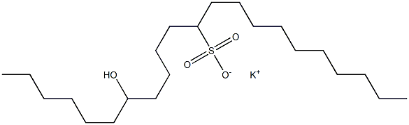 16-Hydroxydocosane-11-sulfonic acid potassium salt Struktur