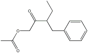 1-Acetoxy-3-benzyl-2-pentanone Struktur