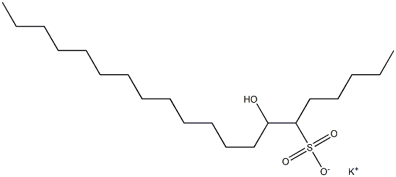 7-Hydroxyicosane-6-sulfonic acid potassium salt Struktur