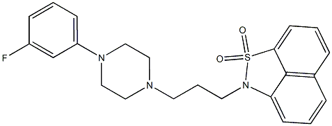 2-[3-[4-(3-Fluorophenyl)-1-piperazinyl]propyl]-2H-naphth[1,8-cd]isothiazole 1,1-dioxide Struktur