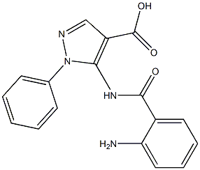 5-[(2-Aminobenzoyl)amino]-1-phenyl-1H-pyrazole-4-carboxylic acid Struktur