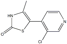 4-Methyl-5-(3-chloro-4-pyridyl)thiazol-2(3H)-one Struktur