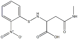 3-Methylcarbamoyl-2-(o-nitrophenylthioamino)propionic acid Struktur