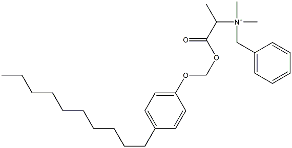 N,N-Dimethyl-N-benzyl-N-[1-[[(4-decylphenyloxy)methyl]oxycarbonyl]ethyl]aminium Struktur