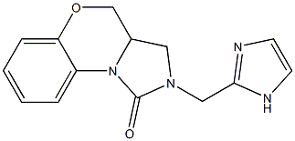 2,3,3a,4-Tetrahydro-2-[(1H-imidazol-2-yl)methyl]-1H-imidazo[5,1-c][1,4]benzoxazin-1-one Struktur