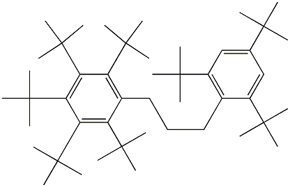 1-(Penta-tert-butylphenyl)-3-(2,4,6-tri-tert-butylphenyl)propane Struktur