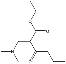 2-[(Dimethylamino)methylene]-3-oxohexanoic acid ethyl ester Struktur