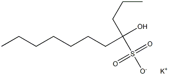 4-Hydroxyundecane-4-sulfonic acid potassium salt Struktur