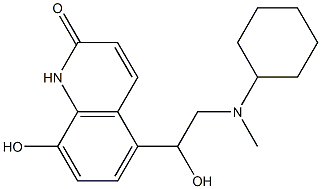 8-Hydroxy-5-(1-hydroxy-2-(N-cyclohexyl-N-methylamino)ethyl)-2(1H)-quinolone Struktur