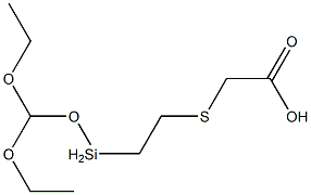 [2-(Diethoxymethoxysilyl)ethylthio]acetic acid Struktur