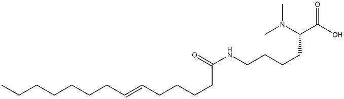 N6-(6-Tetradecenoyl)-N2,N2-dimethyllysine Struktur