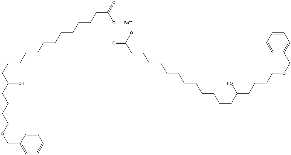 Bis(18-benzyloxy-14-hydroxystearic acid)barium salt Struktur