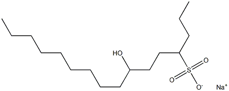 7-Hydroxyhexadecane-4-sulfonic acid sodium salt Struktur