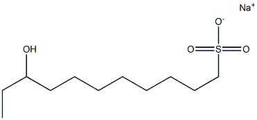 9-Hydroxyundecane-1-sulfonic acid sodium salt Struktur