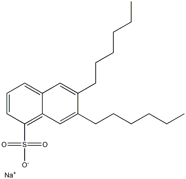 6,7-Dihexyl-1-naphthalenesulfonic acid sodium salt Struktur