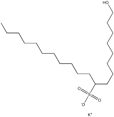 1-Hydroxyicosane-9-sulfonic acid potassium salt Struktur