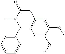 N-Methyl-N-(benzyl)-2-(3,4-dimethoxyphenyl)acetamide Struktur