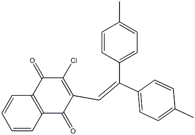 2-Chloro-3-[2,2-bis(4-methylphenyl)ethenyl]-1,4-naphthoquinone Struktur