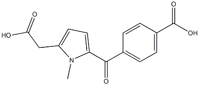 [5-(4-Carboxybenzoyl)-1-methyl-1H-pyrrol-2-yl]acetic acid Struktur