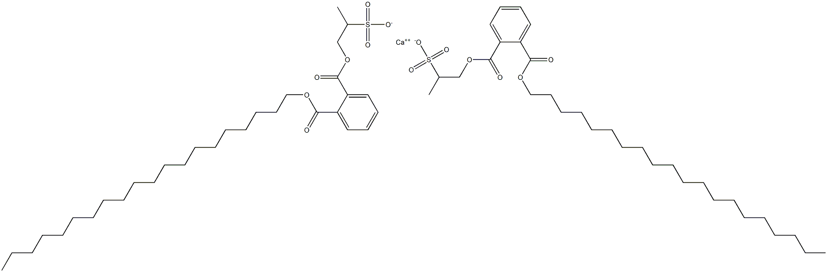 Bis[1-[(2-icosyloxycarbonylphenyl)carbonyloxy]propane-2-sulfonic acid]calcium salt Struktur