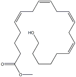 (5Z,8Z,11Z,14Z)-20-Hydroxy-5,8,11,14-icosatetraenoic acid methyl ester Struktur