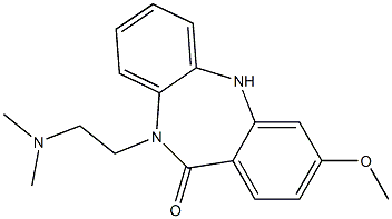 10,11-Dihydro-10-[2-(dimethylamino)ethyl]-3-methoxy-5H-dibenzo[b,e][1,4]diazepin-11-one Struktur