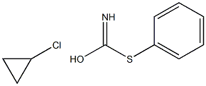 Cyclopropyl-chloridimidothiocarbonic acid S-phenyl ester Struktur