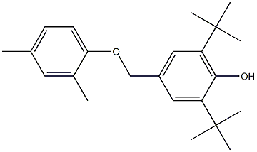 2,6-Di-tert-butyl-4-[[(2,4-dimethylphenyl)oxy]methyl]phenol Struktur