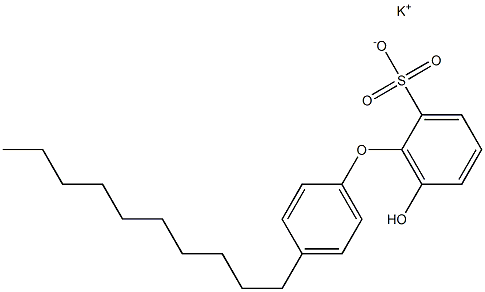 6-Hydroxy-4'-decyl[oxybisbenzene]-2-sulfonic acid potassium salt Struktur