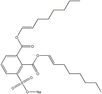 3-(Sodiosulfo)phthalic acid di(1-octenyl) ester Struktur