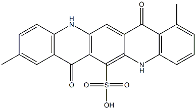 5,7,12,14-Tetrahydro-1,9-dimethyl-7,14-dioxoquino[2,3-b]acridine-6-sulfonic acid Struktur