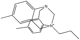 5,6,11,12-Tetrahydro-2,8-dimethyl-5-propyl-5,11-methanodibenzo[b,f][1,5]diazocin-5-ium Struktur