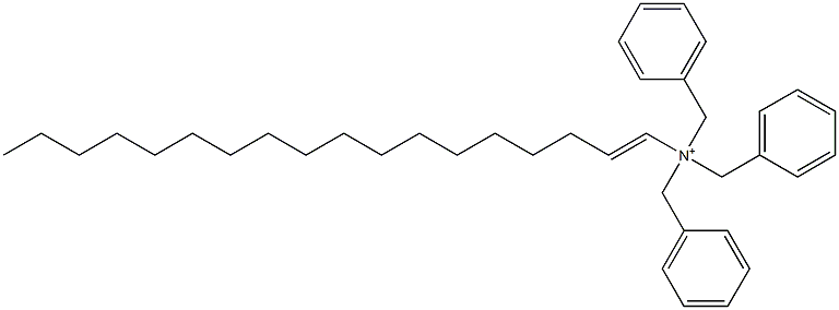 (1-Octadecenyl)tribenzylaminium Struktur